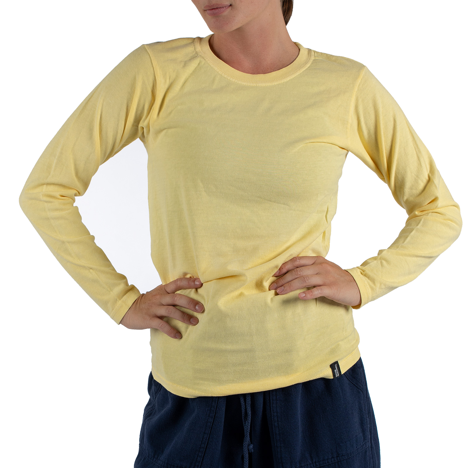 Womens 100% Organic Cotton Long Sleeve Shirt - Made in USA